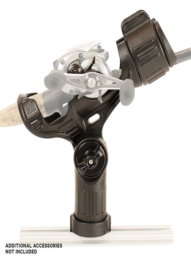 YakAttack Omega Rod Holder | Track Mount Fishing Rod Holder for Kayak & Boat | Compatible with Spinning, Casting, Fly Reels | LockNLoad System | Secure & Adjustable | Kayak Track Mount Accessories - Image 3